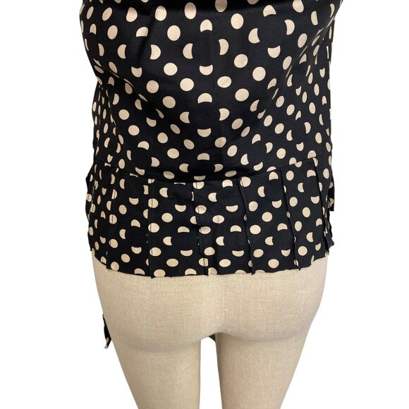Vintage Marc Jacobs Polka Dot Silk Sleeveless Blouse Size 8 - Picture 10 of 12